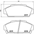Jeu de 4 plaquettes de frein avant BREMBO P 28 041 - Visuel 2