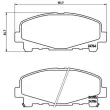 Jeu de 4 plaquettes de frein avant BREMBO P 28 043 - Visuel 2