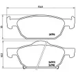 Jeu de 4 plaquettes de frein avant BREMBO P 28 044 - Visuel 2