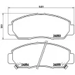 Jeu de 4 plaquettes de frein avant BREMBO P 28 047 - Visuel 2