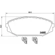 Jeu de 4 plaquettes de frein avant BREMBO P 28 049 - Visuel 2