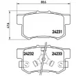 Jeu de 4 plaquettes de frein arrière BREMBO P 28 051 - Visuel 2
