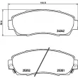 Jeu de 4 plaquettes de frein avant BREMBO P 28 068 - Visuel 2