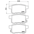 Jeu de 4 plaquettes de frein arrière BREMBO P 28 072 - Visuel 2