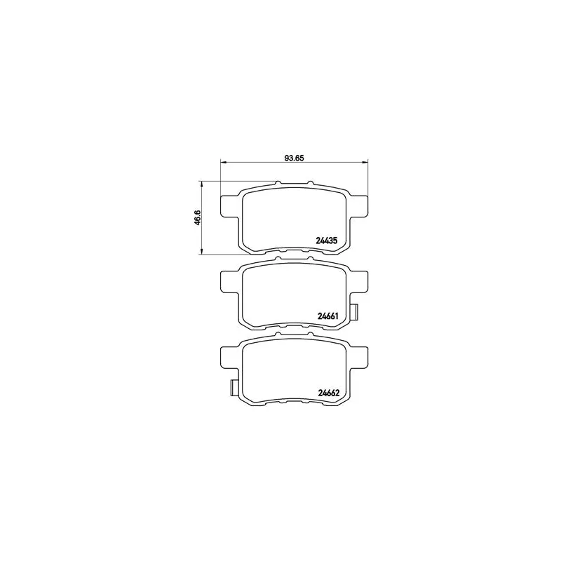 Jeu de 4 plaquettes de frein arrière BREMBO P 28 072X