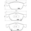 Jeu de 4 plaquettes de frein avant BREMBO P 28 076X - Visuel 2