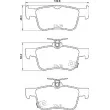 Jeu de 4 plaquettes de frein arrière BREMBO P 28 089 - Visuel 2