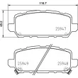Jeu de 4 plaquettes de frein arrière BREMBO P 28 090 - Visuel 2