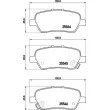 Jeu de 4 plaquettes de frein arrière BREMBO P 28 094 - Visuel 2
