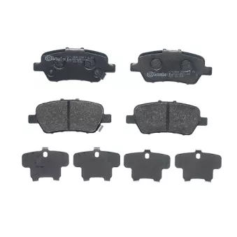 Jeu de 4 plaquettes de frein arrière BREMBO