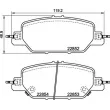 Jeu de 4 plaquettes de frein arrière BREMBO P 28 097 - Visuel 2