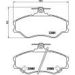 Jeu de 4 plaquettes de frein avant BREMBO P 30 005 - Visuel 2
