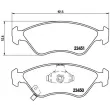 Jeu de 4 plaquettes de frein avant BREMBO P 30 007 - Visuel 2