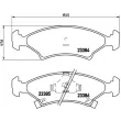Jeu de 4 plaquettes de frein avant BREMBO P 30 009 - Visuel 2