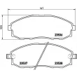 Jeu de 4 plaquettes de frein avant BREMBO P 30 010 - Visuel 2