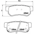 Jeu de 4 plaquettes de frein arrière BREMBO P 30 014 - Visuel 2