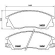 Jeu de 4 plaquettes de frein avant BREMBO P 30 017 - Visuel 2