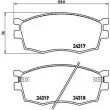 Jeu de 4 plaquettes de frein avant BREMBO P 30 026 - Visuel 2
