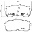 Jeu de 4 plaquettes de frein arrière BREMBO P 30 035 - Visuel 2
