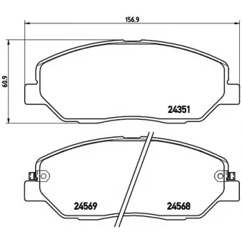 Jeu de 4 plaquettes de frein avant BREMBO P 30 036