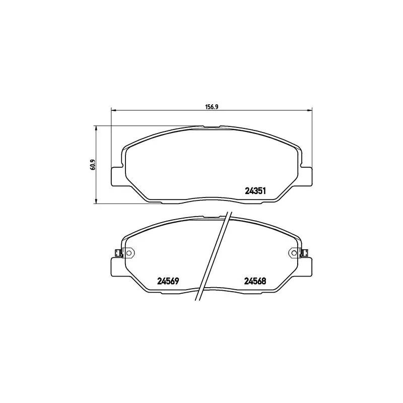 Jeu de 4 plaquettes de frein avant BREMBO P 30 036