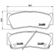 Jeu de 4 plaquettes de frein arrière BREMBO P 30 037 - Visuel 2