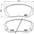 Jeu de 4 plaquettes de frein avant BREMBO P 30 039 - Visuel 2