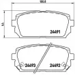 Jeu de 4 plaquettes de frein arrière BREMBO P 30 040 - Visuel 2