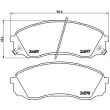 Jeu de 4 plaquettes de frein avant BREMBO P 30 041 - Visuel 2
