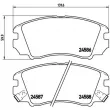 Jeu de 4 plaquettes de frein avant BREMBO P 30 043 - Visuel 2