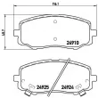 Jeu de 4 plaquettes de frein avant BREMBO P 30 045 - Visuel 2