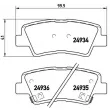 Jeu de 4 plaquettes de frein arrière BREMBO P 30 047 - Visuel 2
