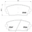 Jeu de 4 plaquettes de frein avant BREMBO P 30 053 - Visuel 2