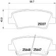 Jeu de 4 plaquettes de frein arrière BREMBO P 30 054 - Visuel 2