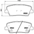 Jeu de 4 plaquettes de frein arrière BREMBO P 30 063 - Visuel 2