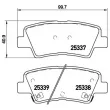 Jeu de 4 plaquettes de frein arrière BREMBO P 30 067 - Visuel 2