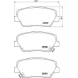 Jeu de 4 plaquettes de frein avant BREMBO P 30 070X - Visuel 2