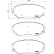 Jeu de 4 plaquettes de frein avant BREMBO P 30 071 - Visuel 2