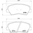 Jeu de 4 plaquettes de frein avant BREMBO P 30 073X - Visuel 2
