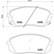 Jeu de 4 plaquettes de frein avant BREMBO P 30 093X - Visuel 2