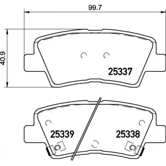 Jeu de 4 plaquettes de frein arrière BREMBO P 30 094X