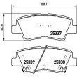 Jeu de 4 plaquettes de frein arrière BREMBO P 30 101 - Visuel 2