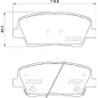 Jeu de 4 plaquettes de frein arrière BREMBO P 30 104 - Visuel 2