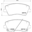 Jeu de 4 plaquettes de frein avant BREMBO P 30 107 - Visuel 2