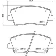 Jeu de 4 plaquettes de frein avant BREMBO P 30 108 - Visuel 2