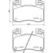 Jeu de 4 plaquettes de frein avant BREMBO P 30 113 - Visuel 2