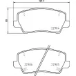 Jeu de 4 plaquettes de frein avant BREMBO P 30 114 - Visuel 2