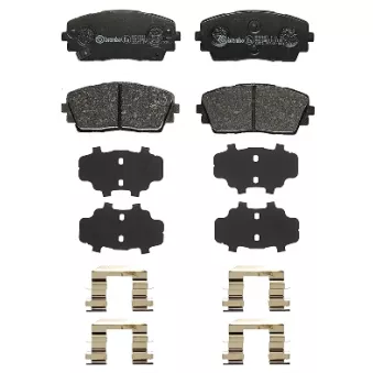Jeu de 4 plaquettes de frein avant BREMBO