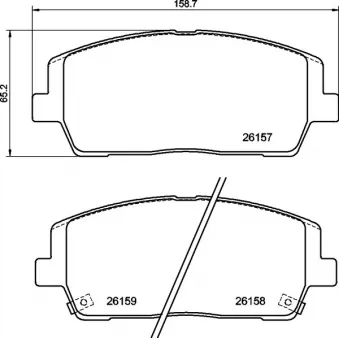 Jeu de 4 plaquettes de frein avant BREMBO P 30 116