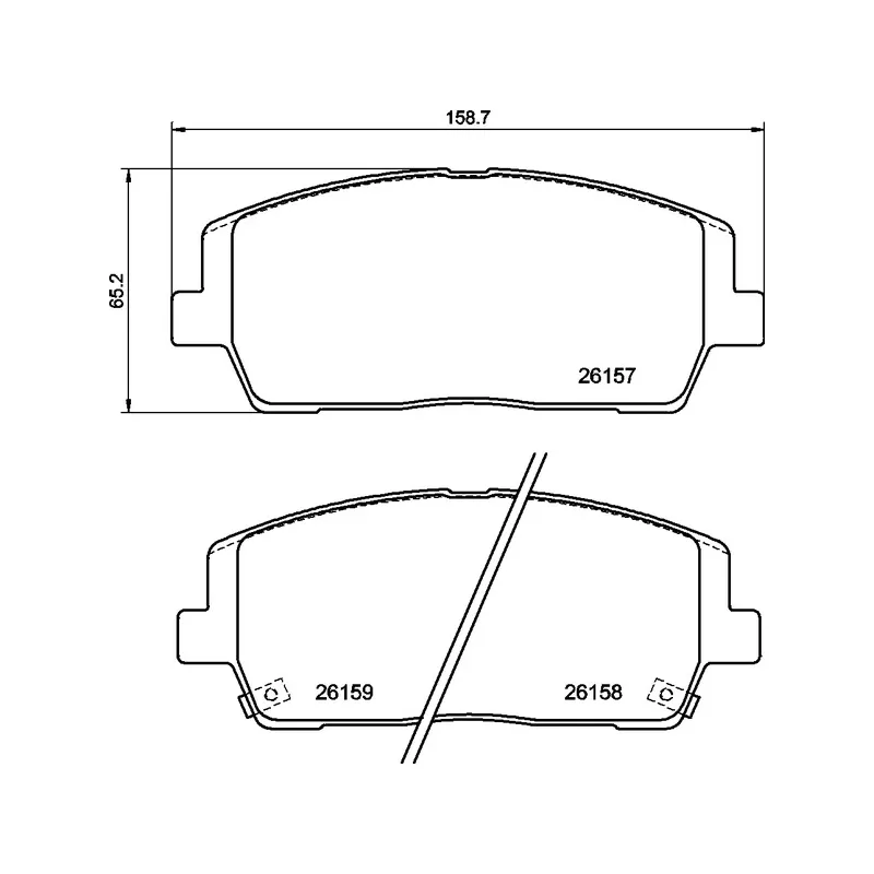 Jeu de 4 plaquettes de frein avant BREMBO P 30 116